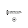 CHEMITOOL FASTENERS Tapping Screw Countersunk Head Square Recessed DIN 7982C 4,8X80 A2 Passivated Stainless Steel