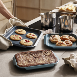 Set of 3 Non-Stick Baking Trays - Nest Bake