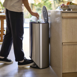 Caixote de Lixo com Pedal 30L Inox - Arc