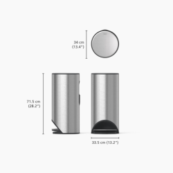 Caixote de Lixo com Pedal 30L Inox - Arc
