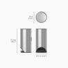 Caixote de Lixo com Pedal 30L Inox - Arc
