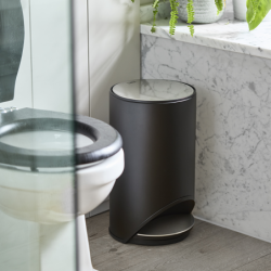 Easy-Push Pedal Bin 10L Black - Arc