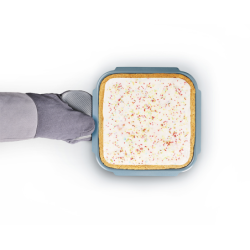 Tabuleiro Médio Anti-Aderente para Forno Azul - Nest Bake