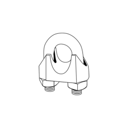 CHEMITOOL Wire Rope Clips DIN 741 4 C15 White Zinc Plated