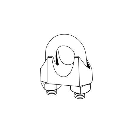 Sujetas para Cables DIN 741 4 C15 Zincado Blanco CHEMITOOL