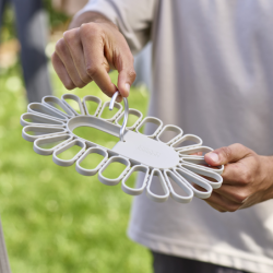 22-Piece Quick-Grip Drying Hanger - Petal