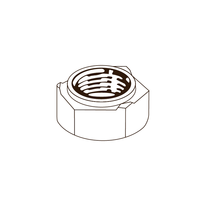 CHEMITOOL Hexagonal Weld Nut DIN 929 M16 8 Without Finishing