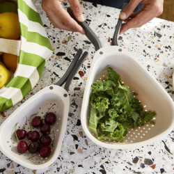 Small Colander with Folding Handles - Droplet