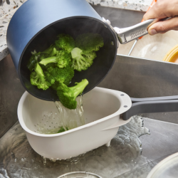 Colander with Folding Handle - Droplet