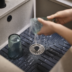 Large Sink Protector with Drain Stopper - SinkShield