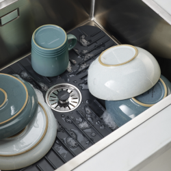 Large Sink Protector with Drain Stopper - SinkShield