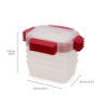 4-Piece Red 1,1L Food Container Set - Nest Lock