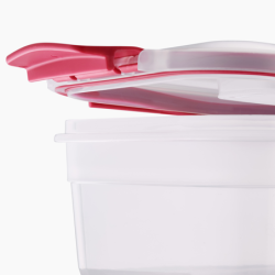 4-Piece Red 1,1L Food Container Set - Nest Lock
