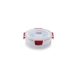 4-Piece Red 1L Round Food Container Set - Nest Lock