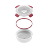 4-Piece Red 1L Round Food Container Set - Nest Lock