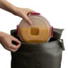 4-Piece Red 1L Round Food Container Set - Nest Lock