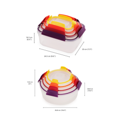 8-Piece Mixed Food Container Set - Nest Lock