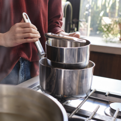Folding Handle 5-Piece Cookware Set - Space Steel