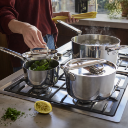 Folding Handle 5-Piece Cookware Set - Space Steel