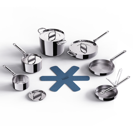 Folding Handle 6-Piece Cookware Set - Space Steel