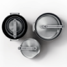 Folding Handle 6-Piece Cookware Set - Space Steel