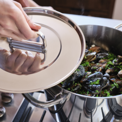 Folding Handle 6-Piece Cookware Set - Space Steel