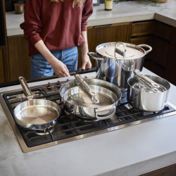 Folding Handle 6-Piece Cookware Set - Space Steel