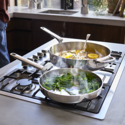 Folding Handle 28cm Saute Pan and Lid Inox - Space Steel