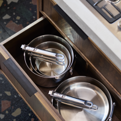Folding Handle 28cm Saute Pan and Lid Inox - Space Steel