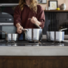 Folding Handle 3-Piece Saucepan Set - Space Steel