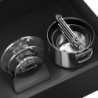 Folding Handle 3-Piece Saucepan Set - Space Steel