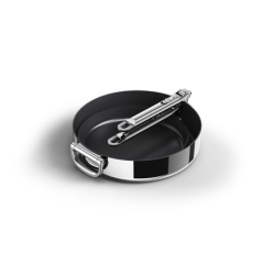 Folding Handle Non-Stick 2-Piece Frying Pan Set - Space Steel