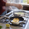 Folding Handle Non-Stick 2-Piece Frying Pan Set - Space Steel