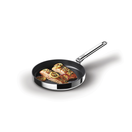 Folding Handle Non-Stick 24cm Frying Pan - Space Steel