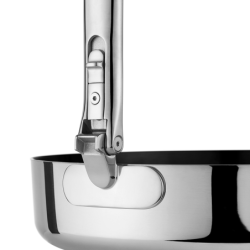 Folding Handle Non-Stick 24cm Frying Pan - Space Steel