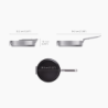 Folding Handle Non-Stick 28cm Frying Pan - Space Steel