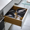 3 Saucepan Set with Lid Holder - Space Stack
