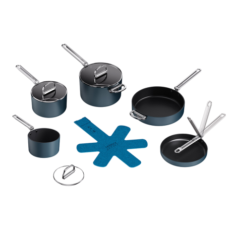 5 Saucepan Set with Lid Holder - Space