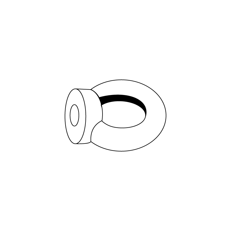 CHEMITOOL Lifting Eye Nut DIN 582 8 A2 White Zinc Plated