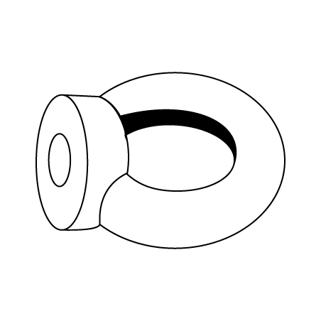 CHEMITOOL Lifting Eye Nut DIN 582 8 A2 White Zinc Plated