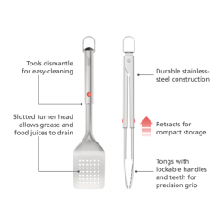 Juego de Pinza y Espatula para Barbacoa - Grillout