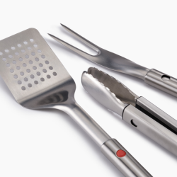 3-Piece BBQ Turner, Tongs and Fork Set - Grillout