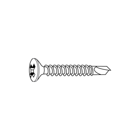 Tornillo Autotaladrante Cabeza Avellanada PHILLIPS DIN 7504P 3,9x25 A2 Pasivado de Acero Inoxidable CHEMITOOL FASTENERS