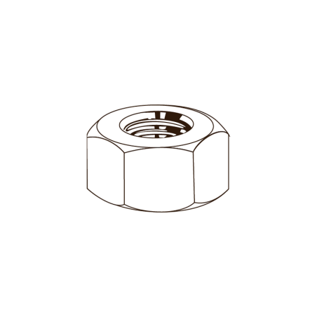 CHEMITOOL Hexagonal Nut DIN 934 M12 8 White Zinc Plated