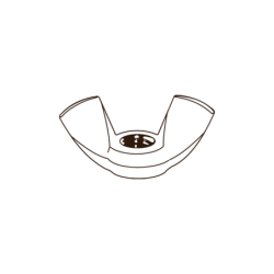 CHEMITOOL Wing Nut - American Model DIN 315 M10 A2 Passivated Stainless Steel