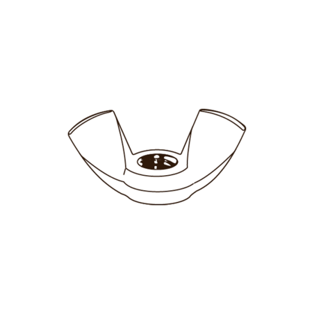 CHEMITOOL Wing Nut - American Model DIN 315 M10 A2 Passivated Stainless Steel