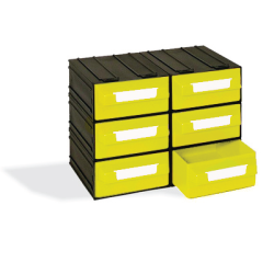CAIXA 6 GAVETAS AMARELO