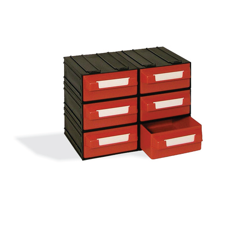 CAIXA 6 GAVETAS VERMELHO