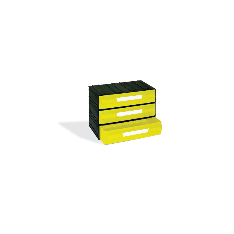 CAIXA 3 GAVETAS AMARELO