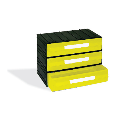 CAIXA 3 GAVETAS AMARELO